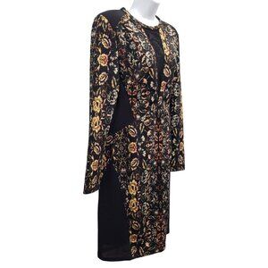 VTG Nicole Miller Artelier Dress Floral Mesh Dark Cottagecore Whimsigoth Size 10